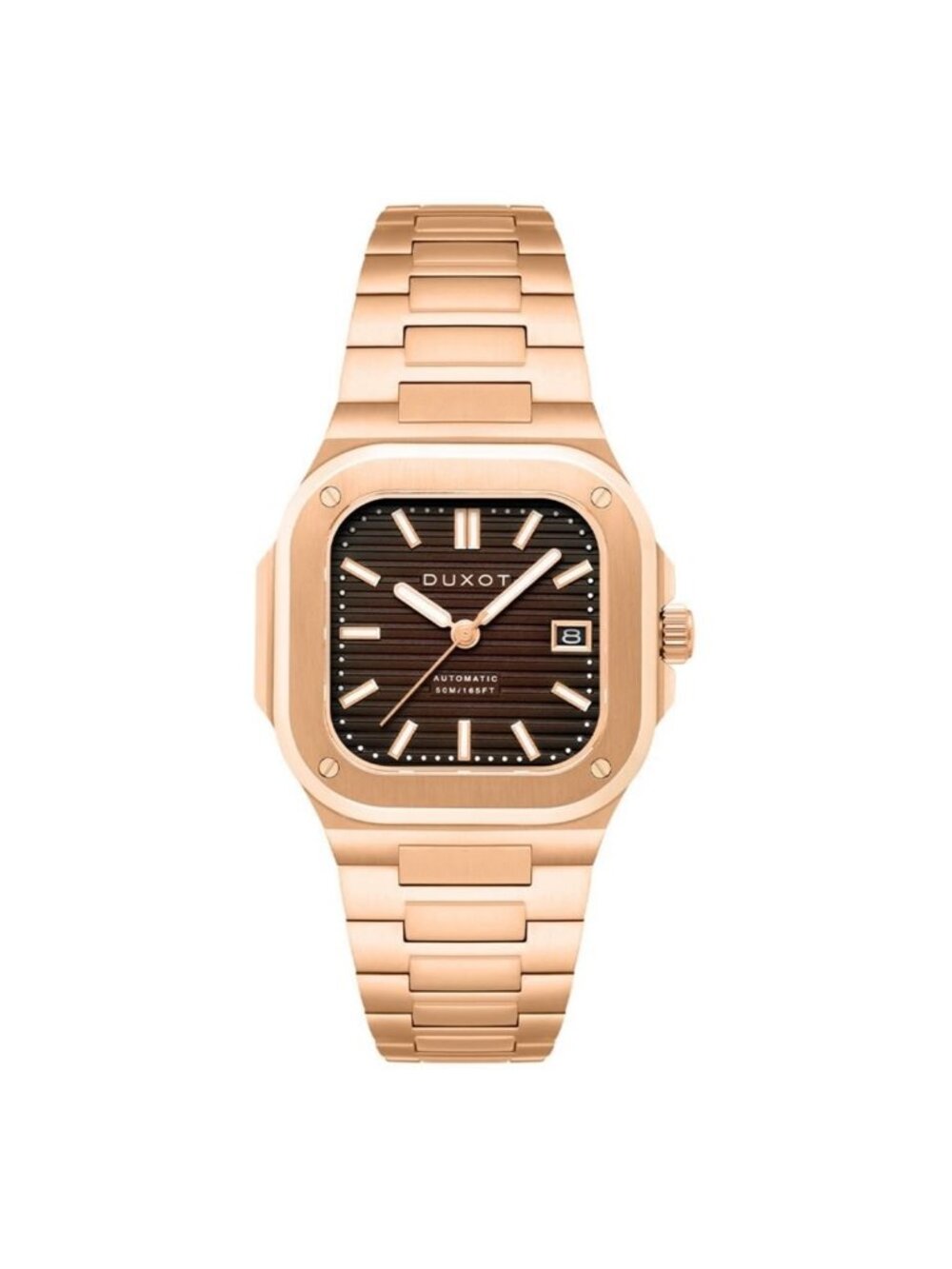 NWT Duxot Quadrata Automatic Brown Dial Men's Watch